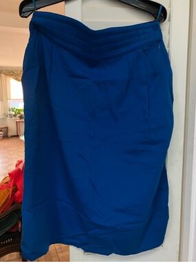 Escada Royal Blue Tailored Pencil Skirt